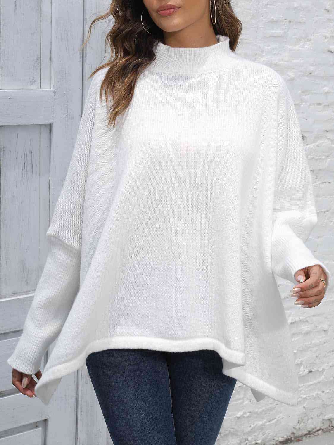 Loose Hem Plain Sweater