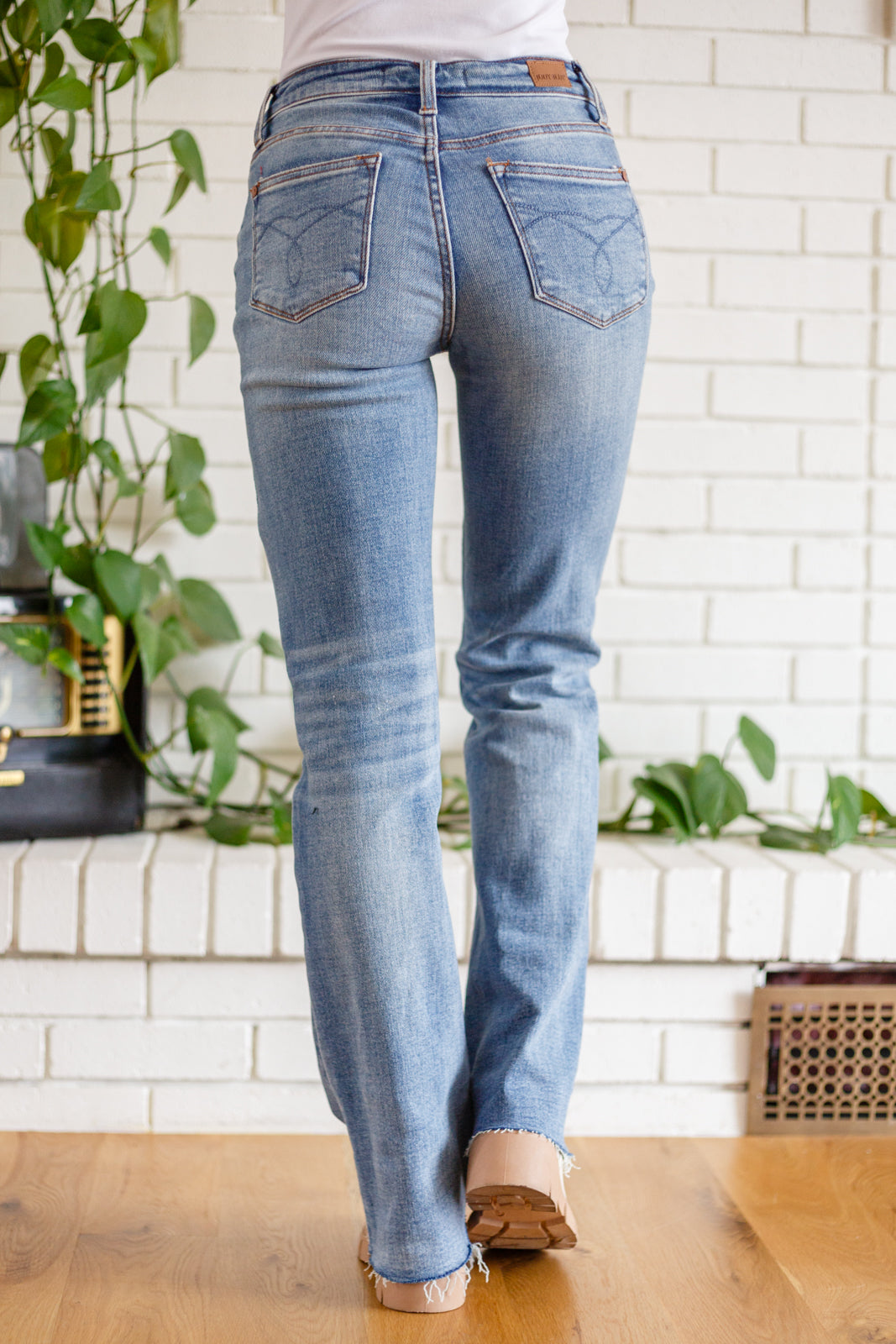 Sabrina Raw Hem Bootcut Jeans