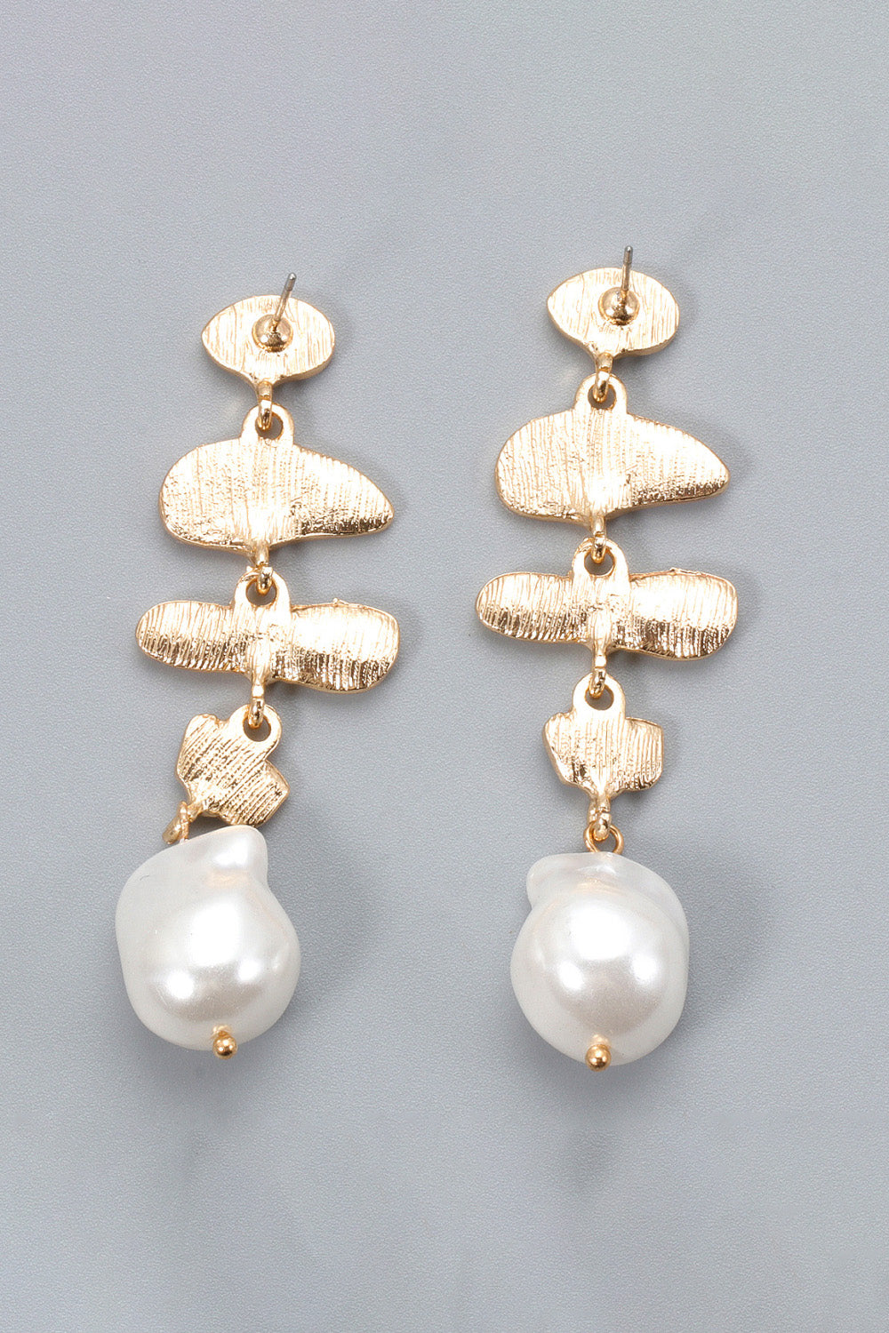 Abnormal Shpae Zinc Alloy Synthetic Pearl Dangle Earrings